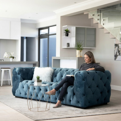Chesterfield 3-seater modern luxury couch designer living room three-seater