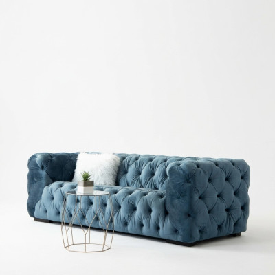 Chesterfield 3-seater modern luxury couch designer living room three-seater