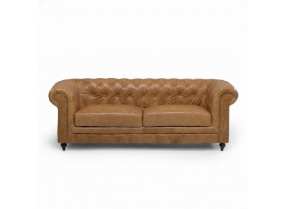 Chesterfield 3 Seater Classic Luxury Baroque Rococo Sofa Textile Leather Couch