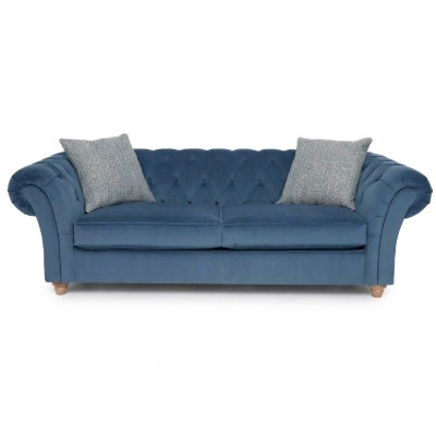 jvmoebel ® Leather Sofa Couch - Designer Upholstery Two-Seater Couch Suite Blue New