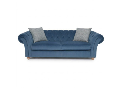 jvmoebel ® Leather Sofa Couch - Designer Upholstery Two-Seater Couch Suite Blue New