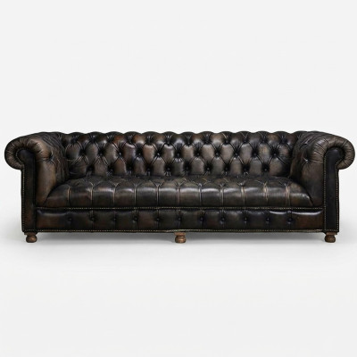 Classic Chesterfield Sofa Black English Living Room Sofas