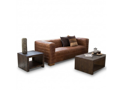 Chesterfield 3 Seater Luxury Grid Sofa Textile Leather Couch Designer Sofas New