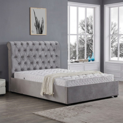 Royal Gray Bedroom Bed Upholstered Beds Chesterfield Design Fabric