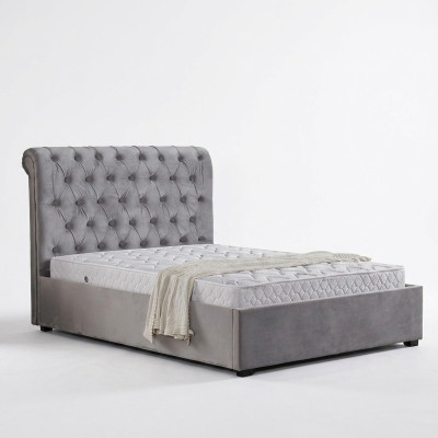 Royal Gray Bedroom Bed Upholstered Beds Chesterfield Design Fabric