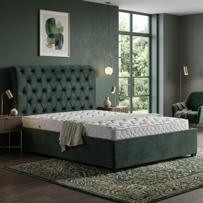 Modern green Chesterfield double bed designer luxury beds