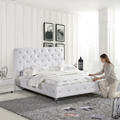 Chesterfield Bed Design Bedroom English Beds 140x200cm Textile Upholstery