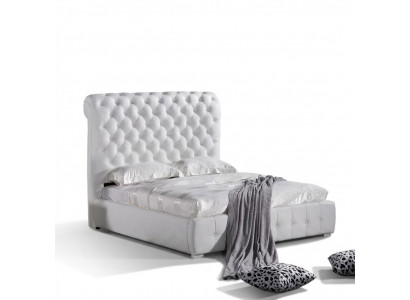 Classic bedroom bed 160x200 cm leather textile Chesterfield hotel beds