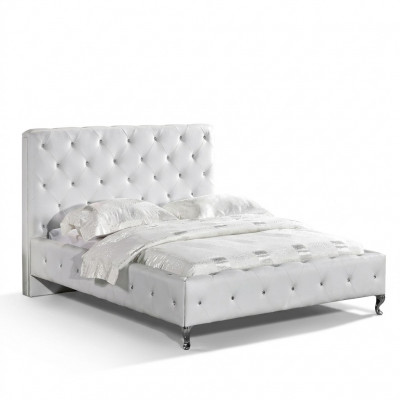 Chesterfield Designer Bed Bedroom Leather Textile Upholstery 140/160/180/200 cm