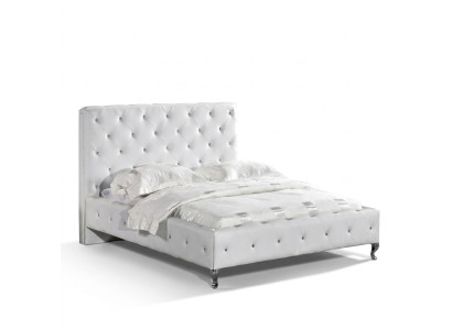 Chesterfield Designer Bed Bedroom Leather Textile Upholstery 140/160/180/200 cm