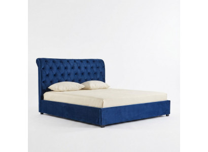 Blue Chesterfield Double Bed Bedroom Luxury Furniture Upholstered Beds