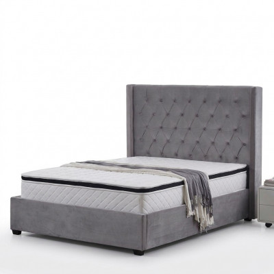 Chesterfield bed upholstered bed luxury bedroom design beds textile leather new
