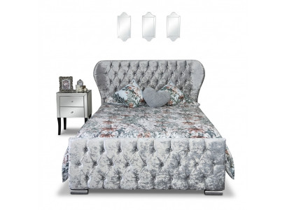 Chesterfield Design Velvet Bed Luxury Textile Beds Bedroom Double 200x200cm