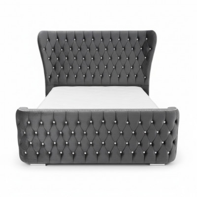 Chesterfield Hotel Double Leather Bed Bedroom Upholstered Luxury Beds 200x200