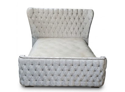 Chesterfield bed bedroom beds textile 180x200cm velvet big hotel beds new
