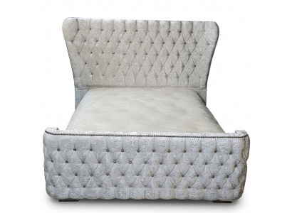 Chesterfield bed bedroom beds textile 180x200cm velvet big hotel beds new