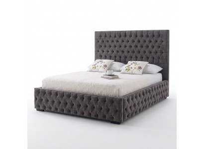 Gray Chesterfield Double Bed Hotel and Bedroom Beds