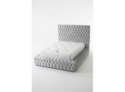 Classic English Style Bed Double Textile Chesterfield Beds 160x200cm New