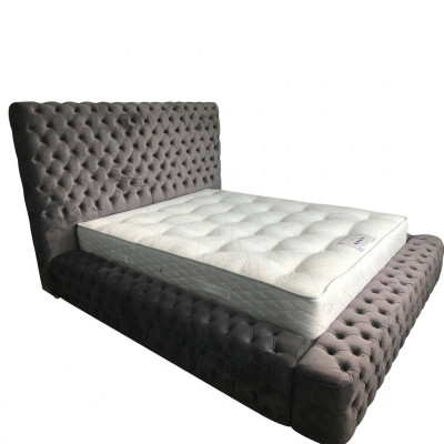 Modern stylish Chesterfield bed bedroom beds textile furniture
