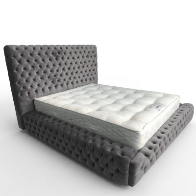 Modern stylish Chesterfield bed bedroom beds textile furniture