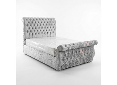 Velvet Chesterfield Design Bed Classic Bed Frame Upholstered Beds New