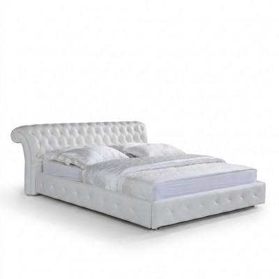 Chesterfield Designer Bed Bedroom Textile Leather Upholstery 140/160/180/200 cm