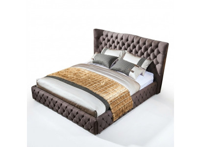 Chesterfield Big Bed Large Headboard Wing Beds Upholstered Double Bed