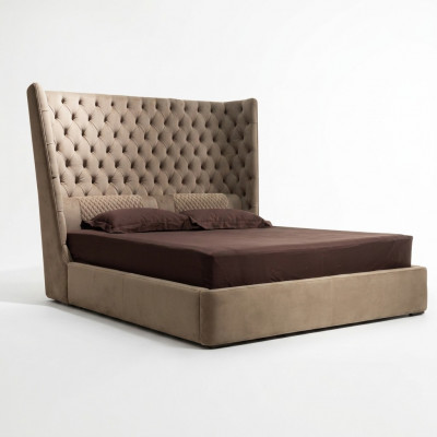 English King Size Bed Chesterfield Double Bed Designer Hotel Velvet Furniture