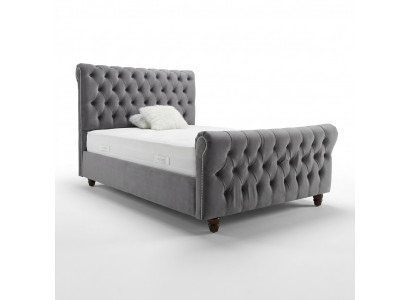 Chesterfield Bed Design Bedroom English Beds 200x200cm Textile Upholstery
