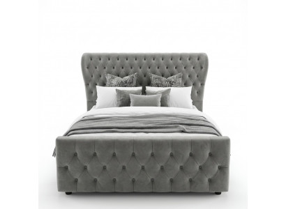 Chesterfield Designer Bed Bedroom Textile Leather Upholstery 140/160/180/200 cm