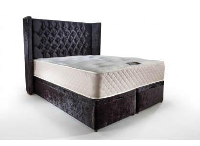 Chesterfield Designer Bed Bedroom Textile Leather Upholstery Velvet 160x200 New