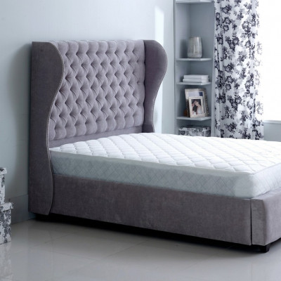 Chesterfield Designer Bed Bedroom Textile Leather Upholstery 140/160/180/200cm
