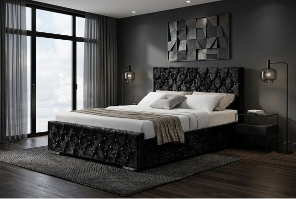 Chesterfield bed design bedroom English beds textile beds