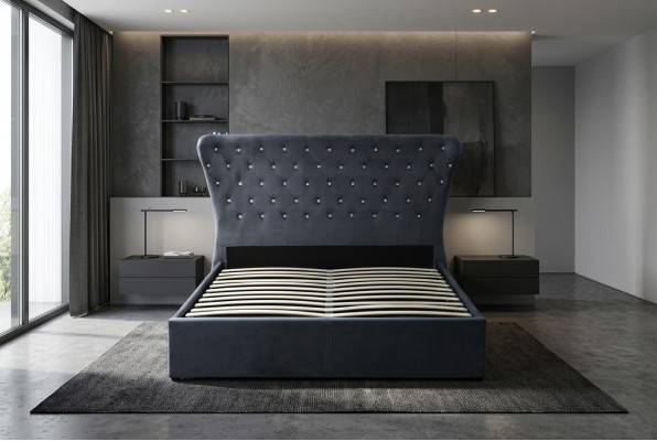 Chesterfield bed design bedroom English beds textile upholstery