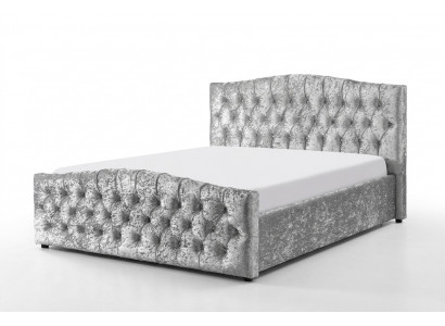 Modern gray Chesterfield luxury double bed designer bedroom beds