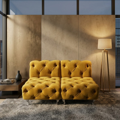 Chesterfield Hotel Double Leather Bed Bedroom Upholstery Luxury Beds 200x200cm