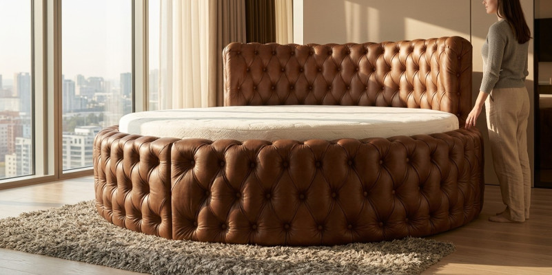 Designer bed bedroom beds textile leather hotel luxury upholstery velvet
