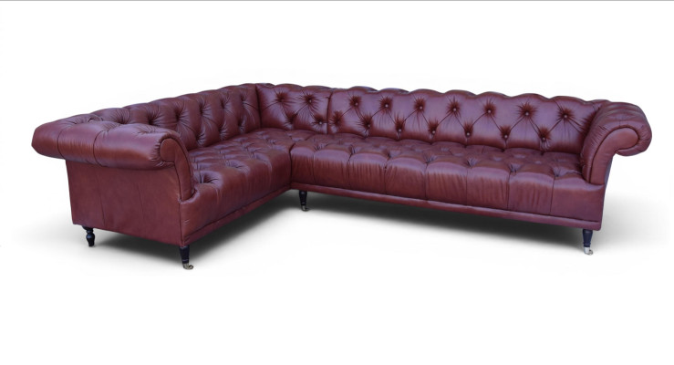 Noble Chesterfield Sofa Corner Couch Upholstery Set - Custom Made