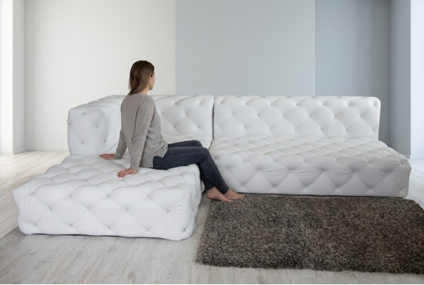 Design corner sofa couch leather upholstery sofa corner suite crystal stones corner sofa new