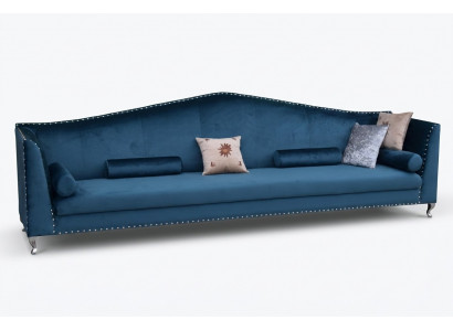Sofa Couch Upholstery Fabric Leather Couches Blue Set 5 Seater