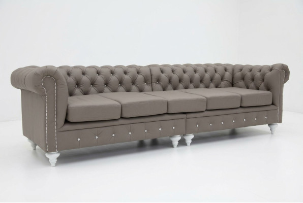 Chesterfield Sofa Couch Upholstery Fabric Leather Couches Upholstery Suite 5-Seater
