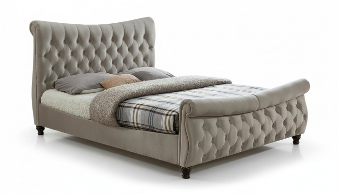 Black Chesterfield Hotel Double Bed Bedroom Upholstery Luxury Furniture