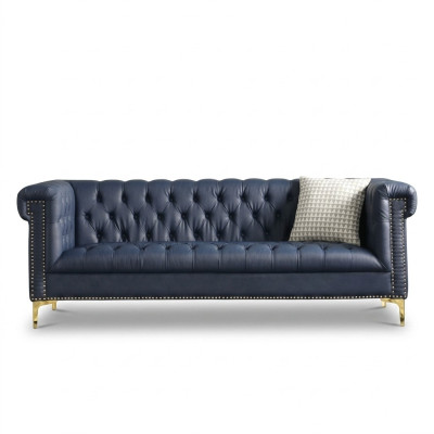 English style furniture Chesterfield three-seater couch pink turquoise 3-seater blue sofa