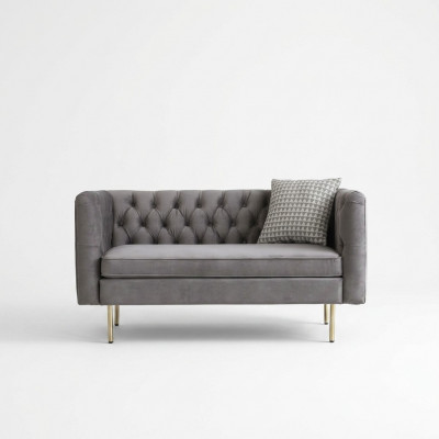 English-style furniture Chesterfield two-seater couch pink turquoise yellow blue sofa