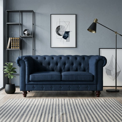 English style furniture Chesterfield two-seater couch pink colorful yellow blue sofa