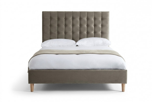 Gray luxury Chesterfield double bed upholstered bed bedroom bed