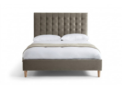 Gray luxury Chesterfield double bed upholstered bed bedroom bed