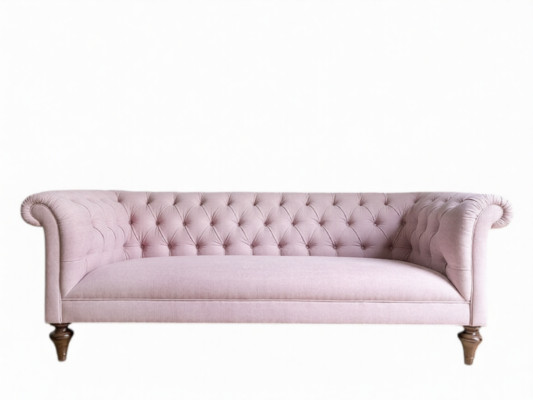 Chesterfield Textile Upholstered Design Sofa Luxury Couch Classic Sofa 3-Seater New