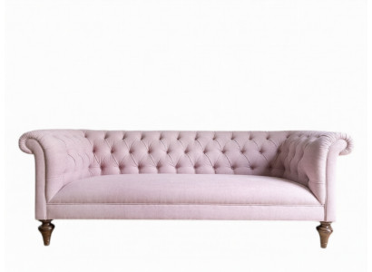 Chesterfield Textile Upholstered Design Sofa Luxury Couch Classic Sofa 3-Seater New