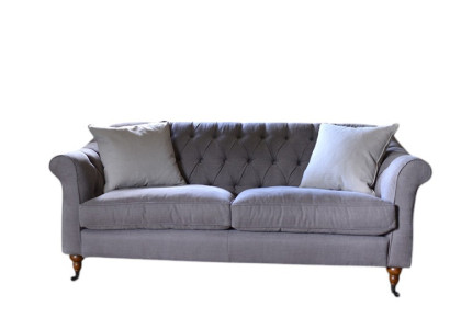 Chesterfield 3-seater sofa fabric sofa couch upholstered seat suite 3-seater sofas new